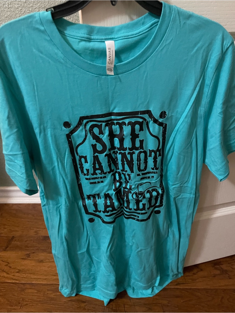 Turquoise Graphic T-Shirt - She Cannot Be Tamed country new